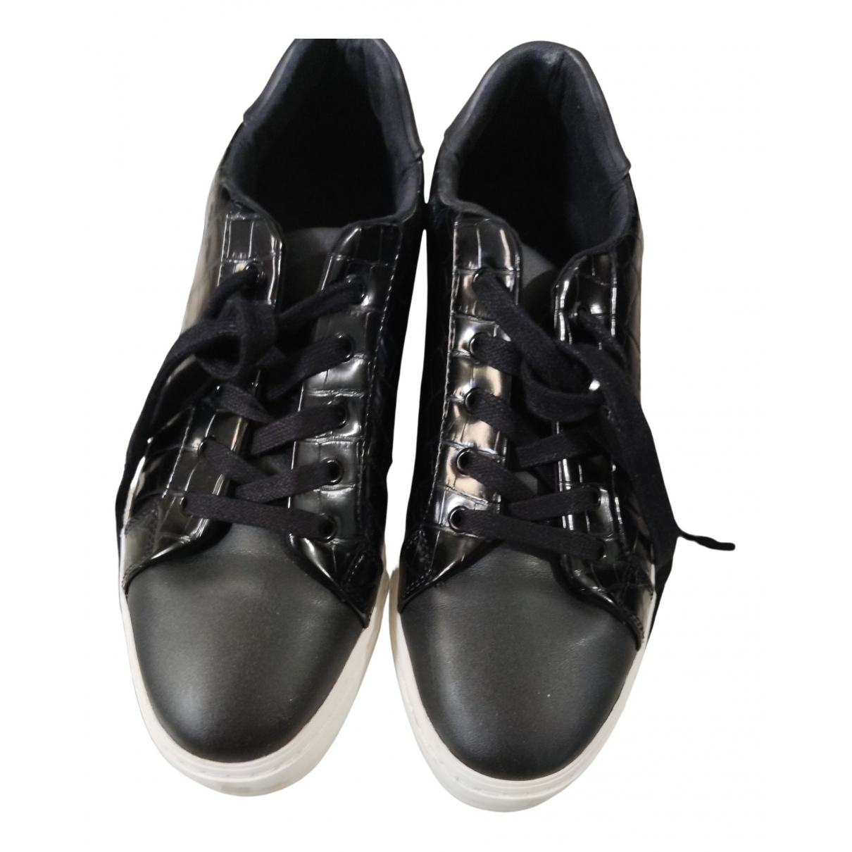 Vegan leather trainers Asos Black size 